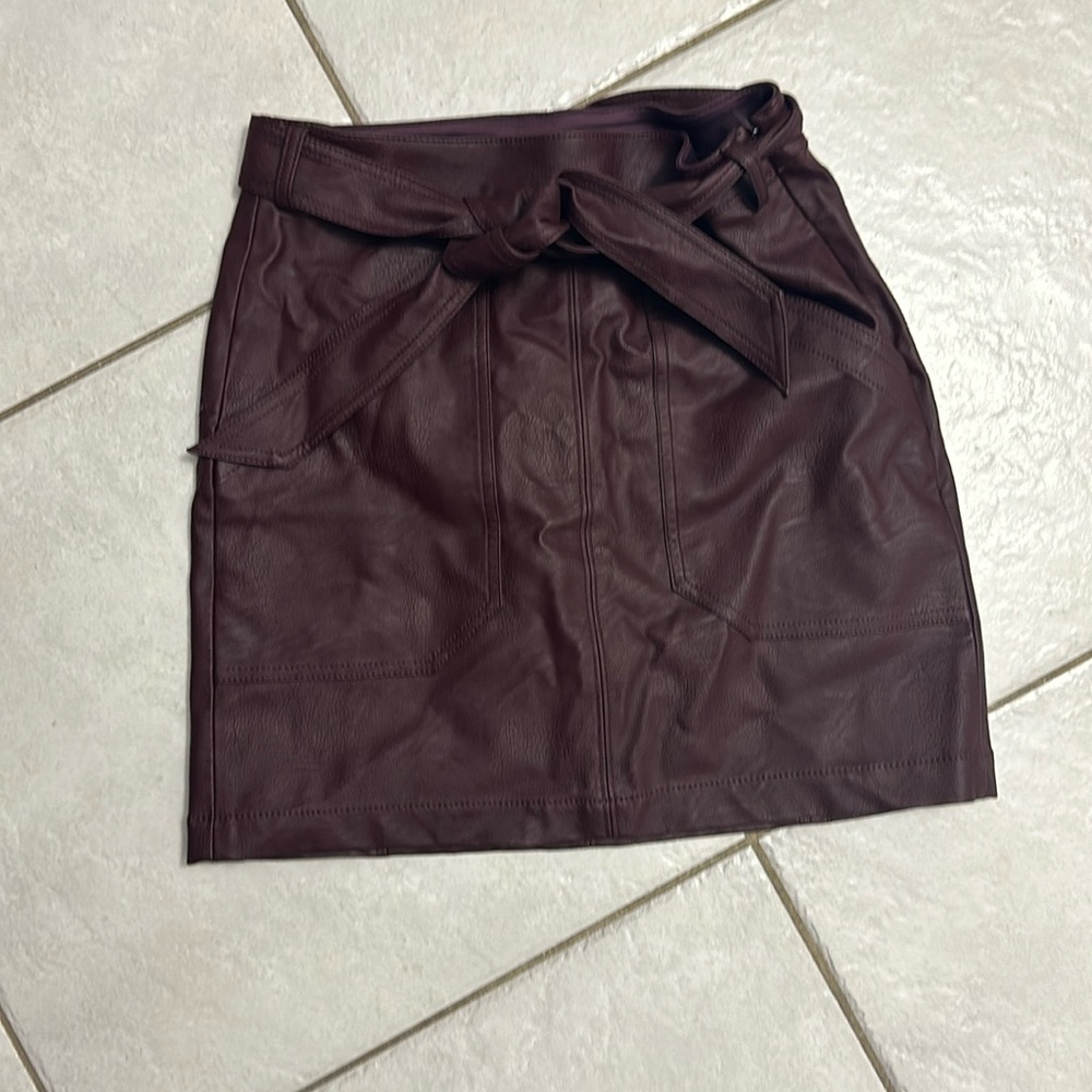 Faux leather skirt